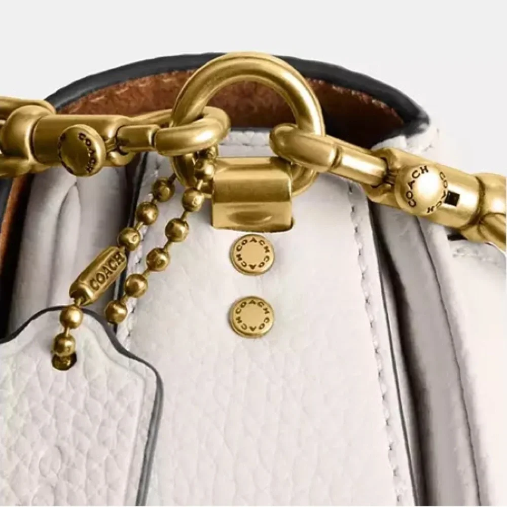 Coach Women’s Cassie 19 Pebble Leather Crossbody - Chalk - Picture 4 of 14